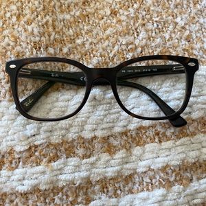 Rayban eye glasses black with dark brown